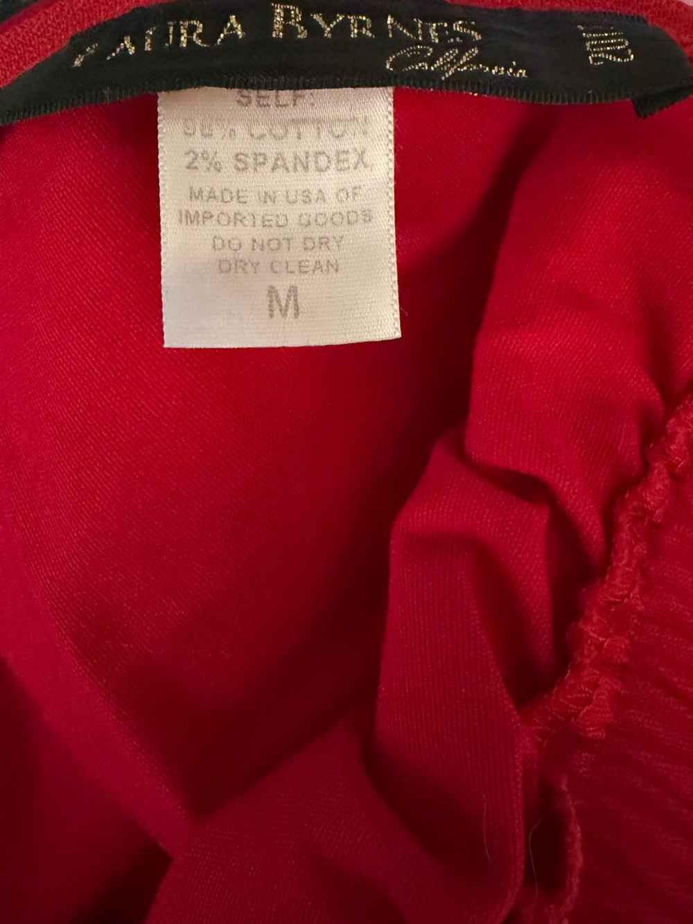 PUG  Red High-Waist Trousers sz M - Picture 3 of 4